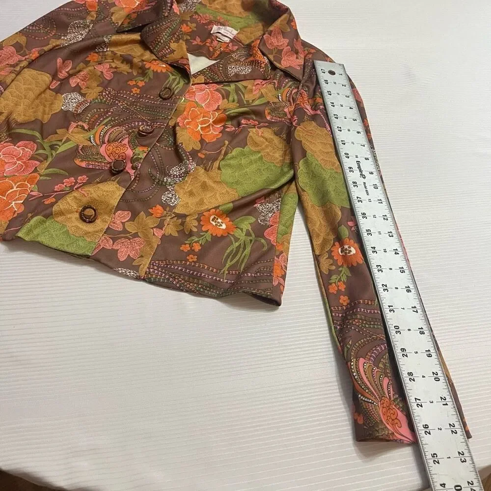 Mel Warshaw Vintage Floral 60s Retro Dress Size 12